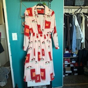 Dalia MacPhee horse equestrian rodeo maximalism Twee quirky multicolored dress